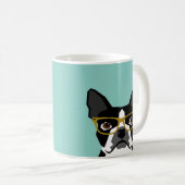 Boston Terrier Glasses Tasse (VorderseiteRechts)