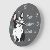 Boston terrier große wanduhr (Winkel)
