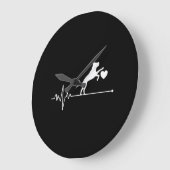 Boston Terrier Große Wanduhr (Winkel)
