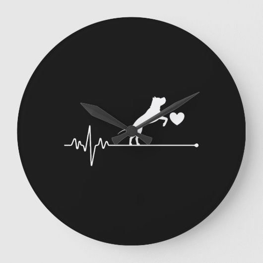 Boston Terrier Große Wanduhr (Vorderseite)