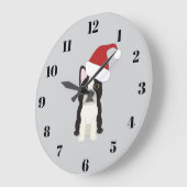 Boston Terrier Große Wanduhr (Winkel)