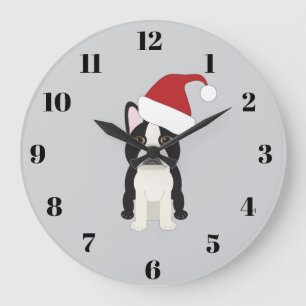 Boston Terrier Große Wanduhr
