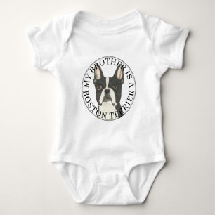 Boston Terrier großer Bruder Baby Strampler