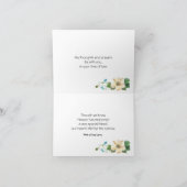 Boston Terrier, grünes Blatt mit Blumen Karte (Innenseite)