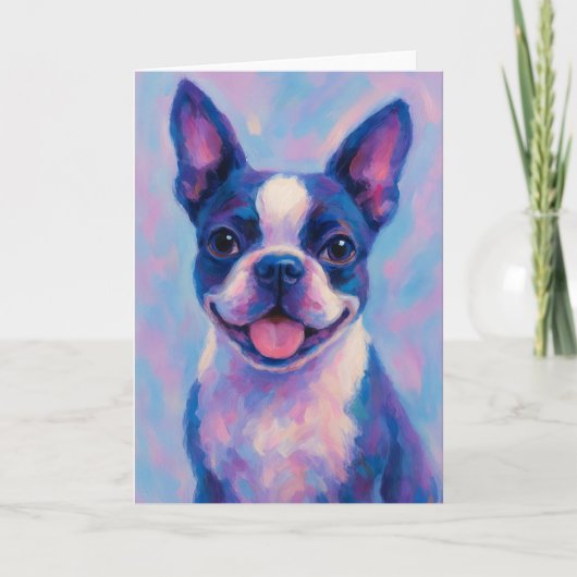 Boston Terrier Grußkarte - Blank Card Karte (Vorderseite)
