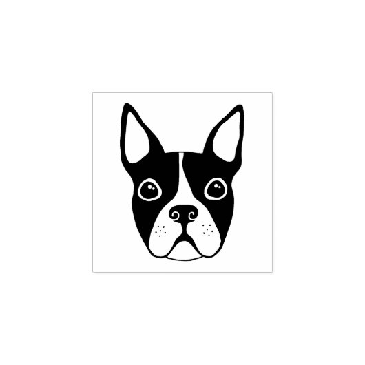 Boston Terrier Gummi Briefmarke Gummistempel (Prägung)