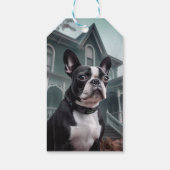 Boston Terrier Halloween Beängstigend Geschenkanhänger (Rückseite)