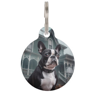 Boston Terrier Halloween Beängstigend Haustiermarke