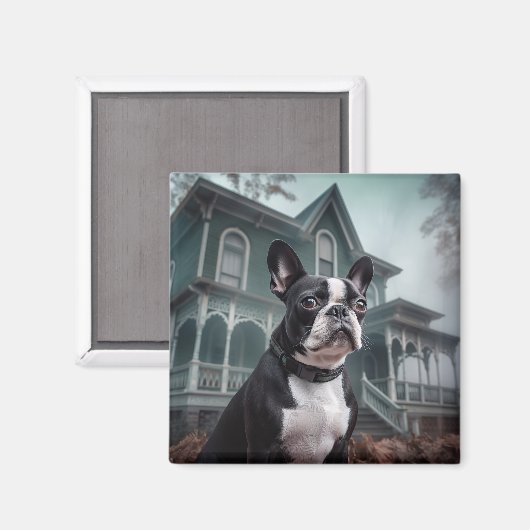 Boston Terrier Halloween Beängstigend Magnet (Vorderseite/Rückseite)