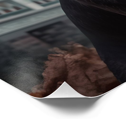 Boston Terrier Halloween Beängstigend Poster (Ecke)