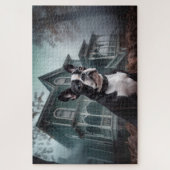 Boston Terrier Halloween Beängstigend Puzzle (Vertikal)