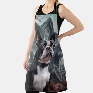 Boston Terrier Halloween Beängstigend Schürze