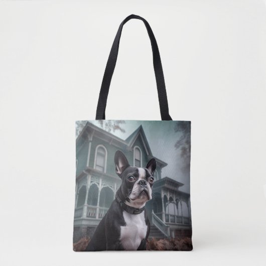 Boston Terrier Halloween Beängstigend Tasche (Vorderseite)