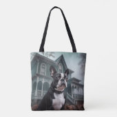 Boston Terrier Halloween Beängstigend Tasche (Rückseite)