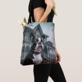 Boston Terrier Halloween Beängstigend Tasche (Von Nahem)