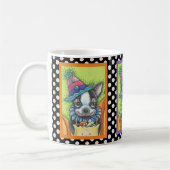 BOSTON TERRIER HALLOWEEN CLOWEN, CLASSIC HUND TASS KAFFEETASSE (Links)