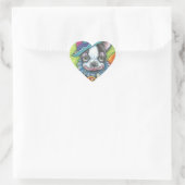 BOSTON TERRIER HALLOWEEN CLOWN STICKER SHEET Herz (Tasche)
