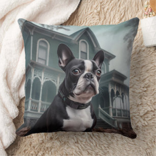Boston Terrier Halloween Gruselig Kissen
