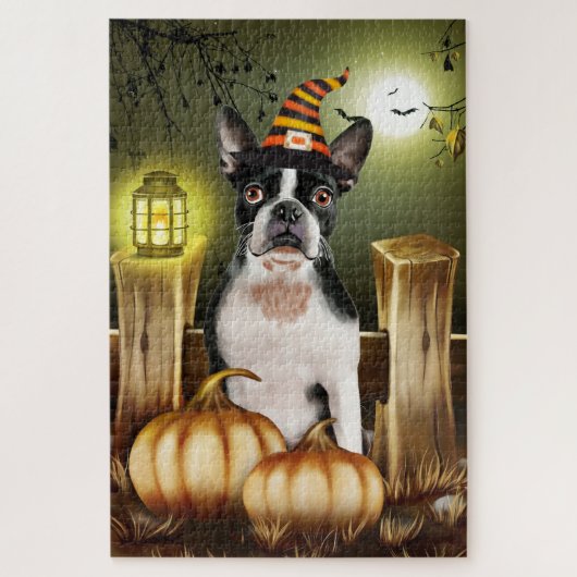 Boston Terrier Halloween Jigsaw Puzzle. Puzzle (Vertikal)