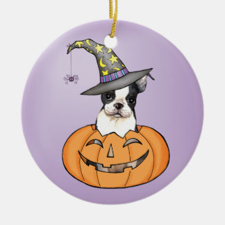 Boston Terrier Halloween Keramikornament