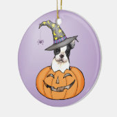 Boston Terrier Halloween Keramikornament (Links)