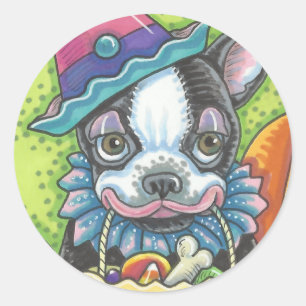 BOSTON TERRIER HALLOWEEN KLEINEN KLEINEN STICKER