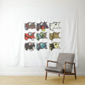 Boston Terrier Halloween-Kostüm Wandteppich (Beispiel (Horizontal))