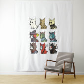 Boston Terrier Halloween-Kostüm Wandteppich (Beispiel)