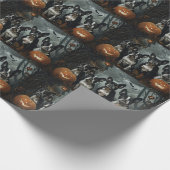 Boston Terrier Halloween Night Doggy Delight Geschenkpapier (Ecke)
