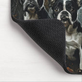Boston Terrier Halloween Night Doggy Delight Mousepad (Ecke)