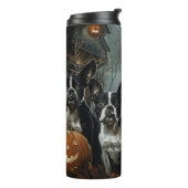 Boston Terrier Halloween Night Doggy Delight Thermosbecher (Nach links gedreht)