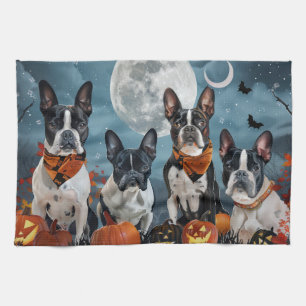 Boston Terrier Halloween Spooky Geschirrtuch