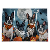 Boston Terrier Halloween Spooky Große Geschenktüte (Vorderseite)