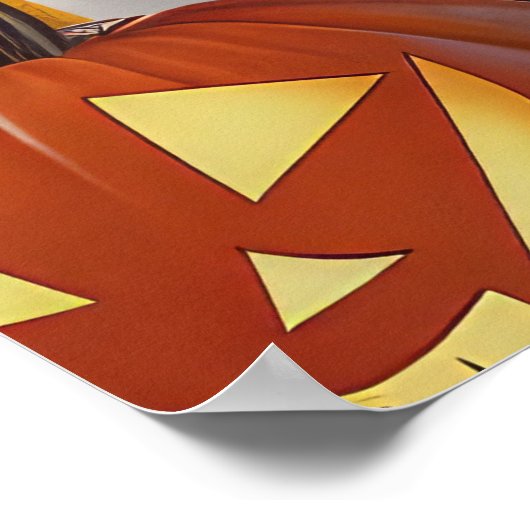 Boston Terrier Halloween Spooky Poster (Ecke)