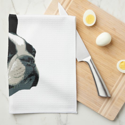 Boston-Terrier Handtuch (Viertel Falte)