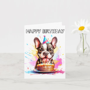 Boston Terrier Happy Birthday Karte