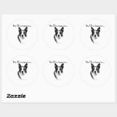 Boston Terrier Happy Face - Aufkleber (Blatt)