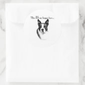 Boston Terrier Happy Face - Aufkleber (Tasche)