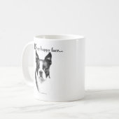 Boston Terrier Happy Face Kaffeetasse (Vorderseite Links)