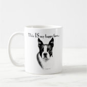 Boston Terrier Happy Face Kaffeetasse (Links)