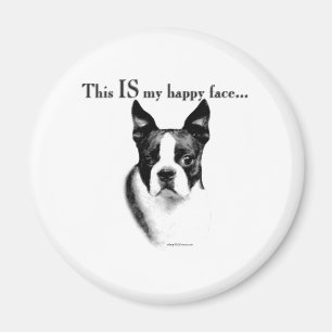 Boston Terrier Happy Face - Magnet