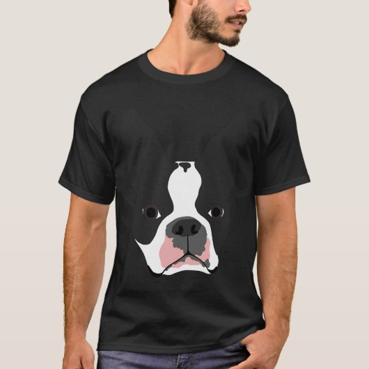 Boston Terrier Head 135 T-Shirt (Vorderseite)