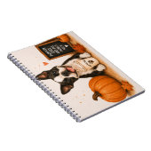 Boston Terrier Herbstcafé Notizblock (Rechte Seite)