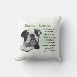 Boston Terrier Heritage of Liebe Kissen