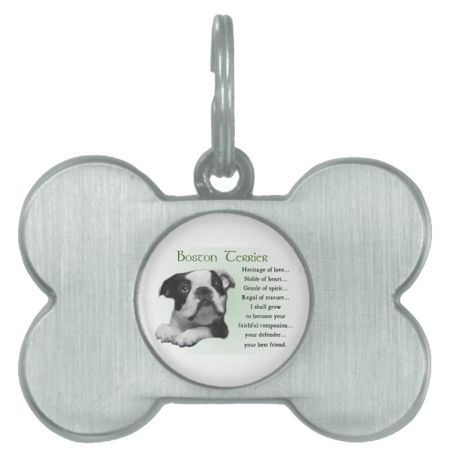 Boston Terrier Heritage of Liebe Tiermarke (Vorderseite)