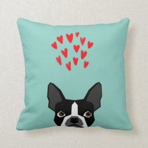Boston Terrier - Herz, Niedlich Funny Dog Niedlich Kissen