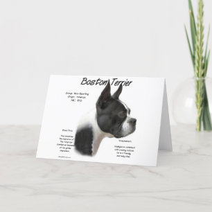 Boston Terrier History Design Feiertagskarte