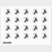 Boston Terrier History Design Runder Aufkleber (Blatt)