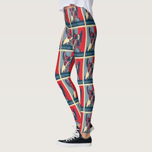 Boston-Terrier-Hoffnung inspiriert Leggings (Links)