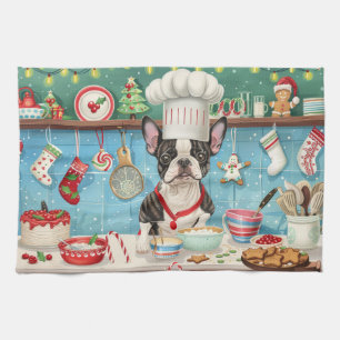 Boston Terrier Holiday Baking: Festliche Weihnacht Geschirrtuch